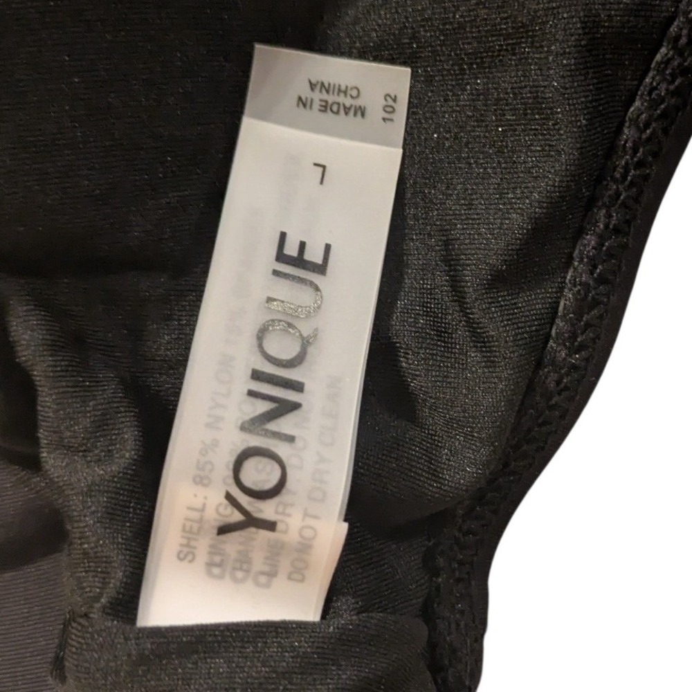 Yonique Womens High Waisted Bikini Set Bandeau Top Two Piece Swimsuit Blk L NEW - Picture 6 of 7